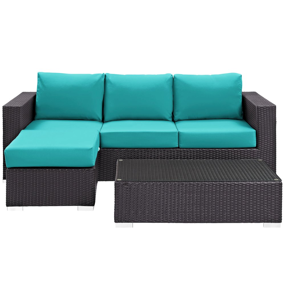 Convene 3 Piece Outdoor Patio Sofa Set. Picture 3
