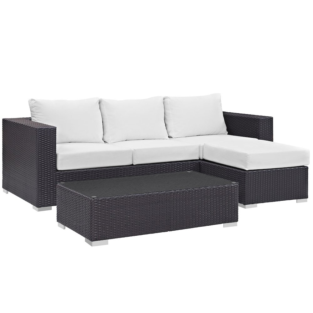 Convene 3 Piece Outdoor Patio Sofa Set. Picture 1