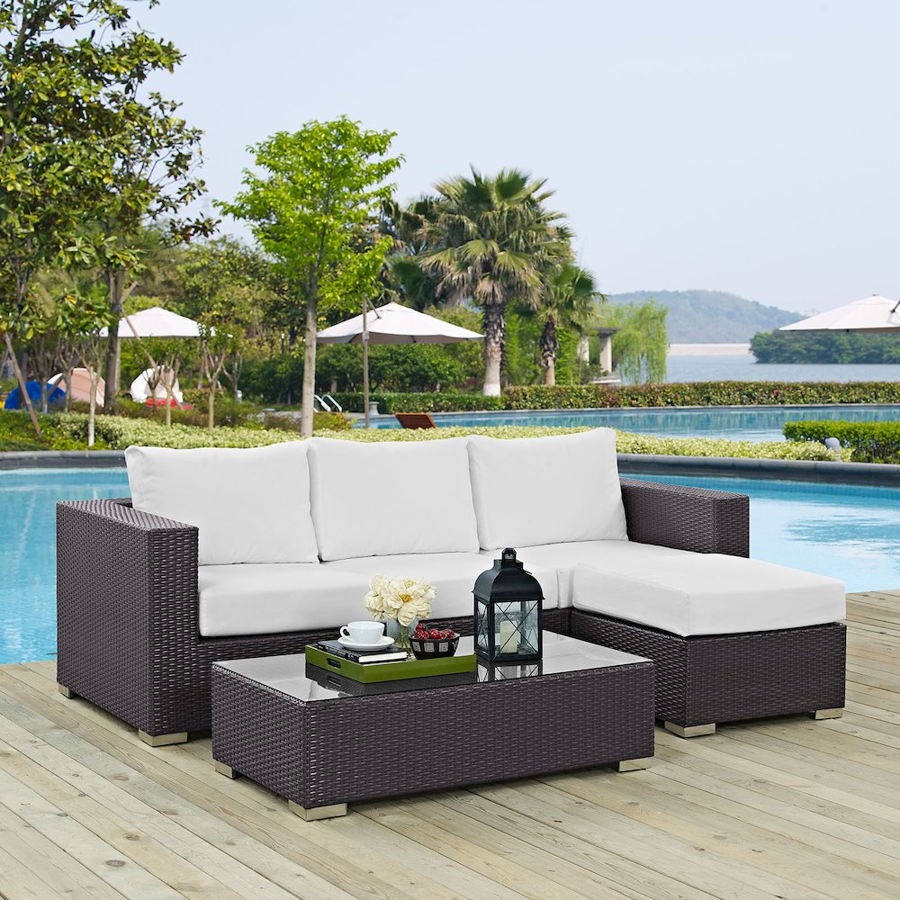 Convene 3 Piece Outdoor Patio Sofa Set. Picture 12