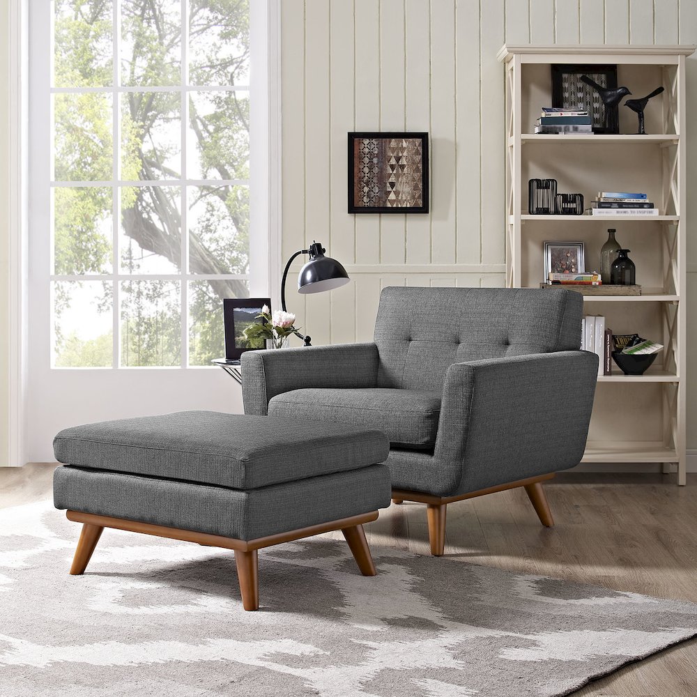 Engage 2 Piece Armchair and Ottoman. Picture 6