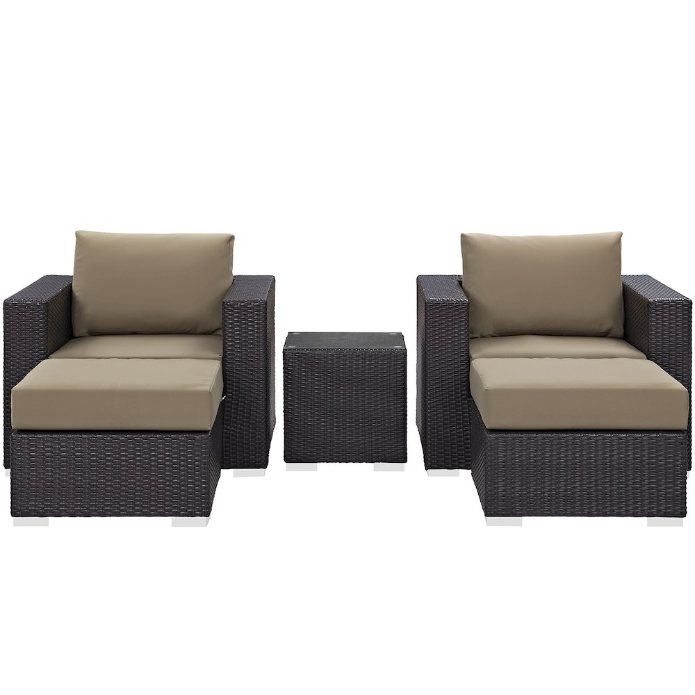 Convene 5 Piece Outdoor Patio Sectional Set. Picture 3