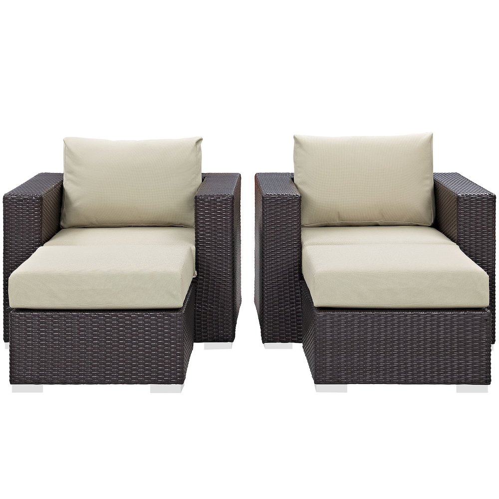 Convene 4 Piece Outdoor Patio Sectional Set. Picture 3