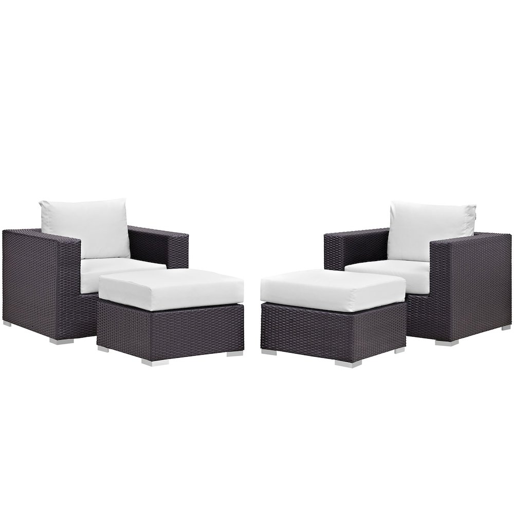 Convene 4 Piece Outdoor Patio Sectional Set. Picture 1