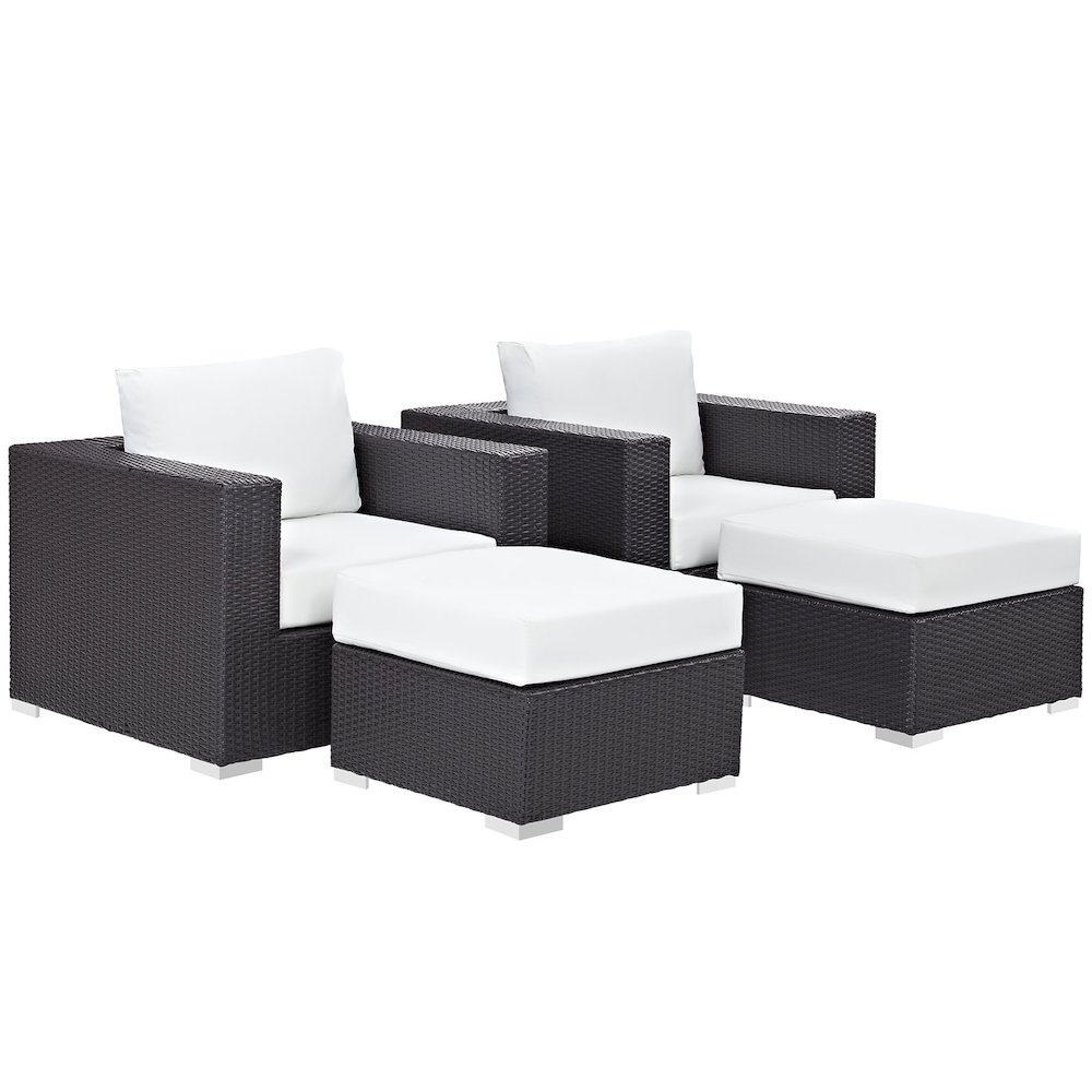 Convene 4 Piece Outdoor Patio Sectional Set. Picture 2