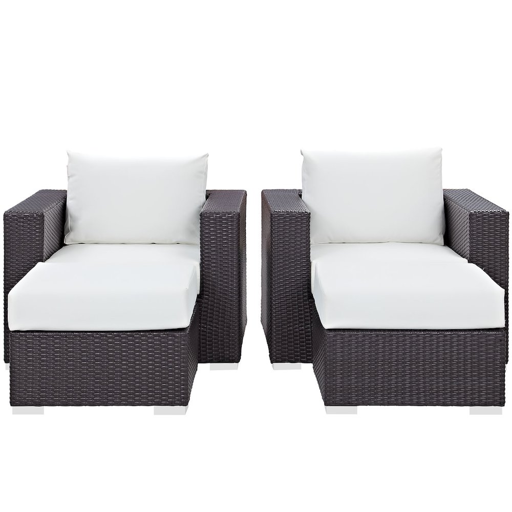 Convene 4 Piece Outdoor Patio Sectional Set. Picture 3