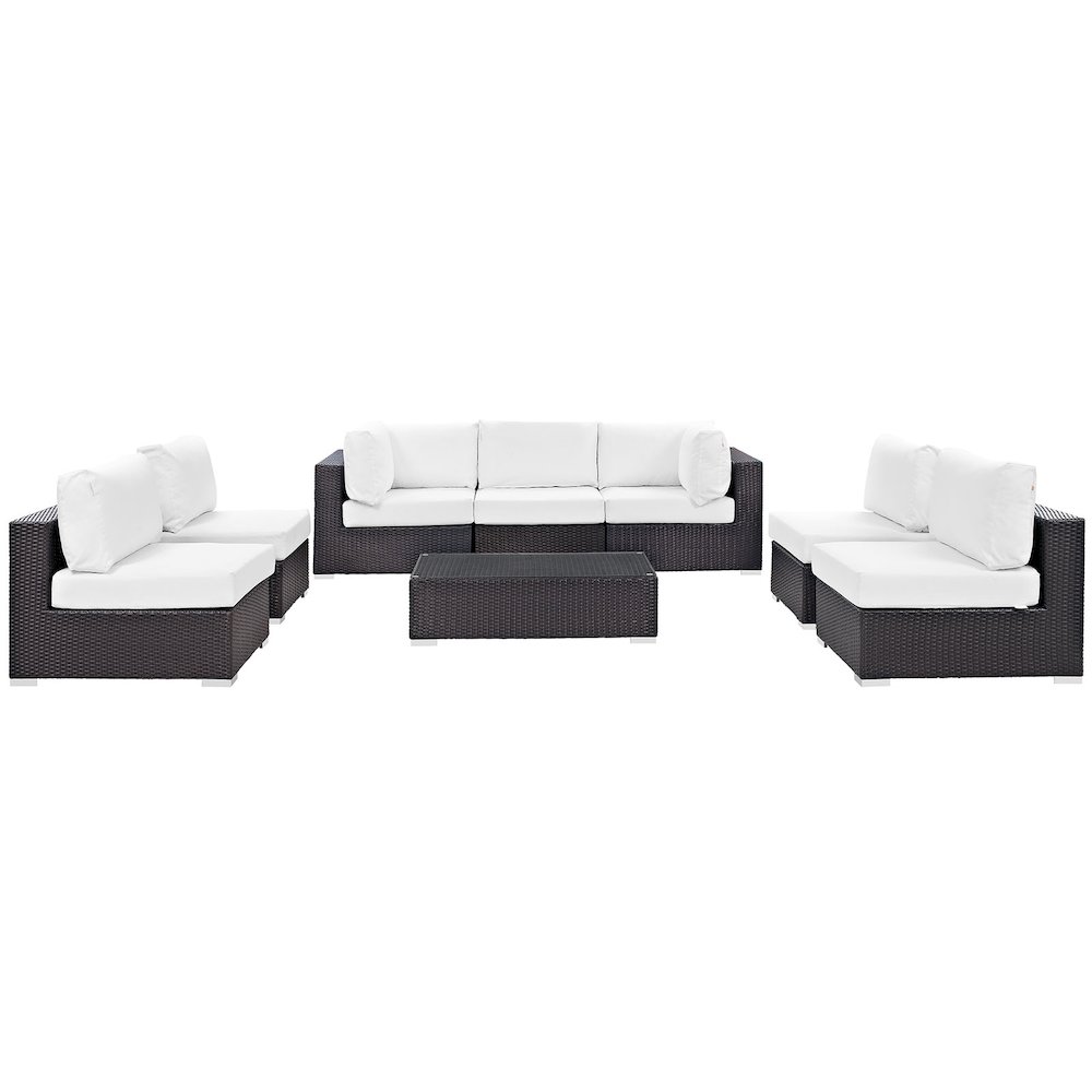 Convene 8 Piece Outdoor Patio Sectional Set. Picture 2
