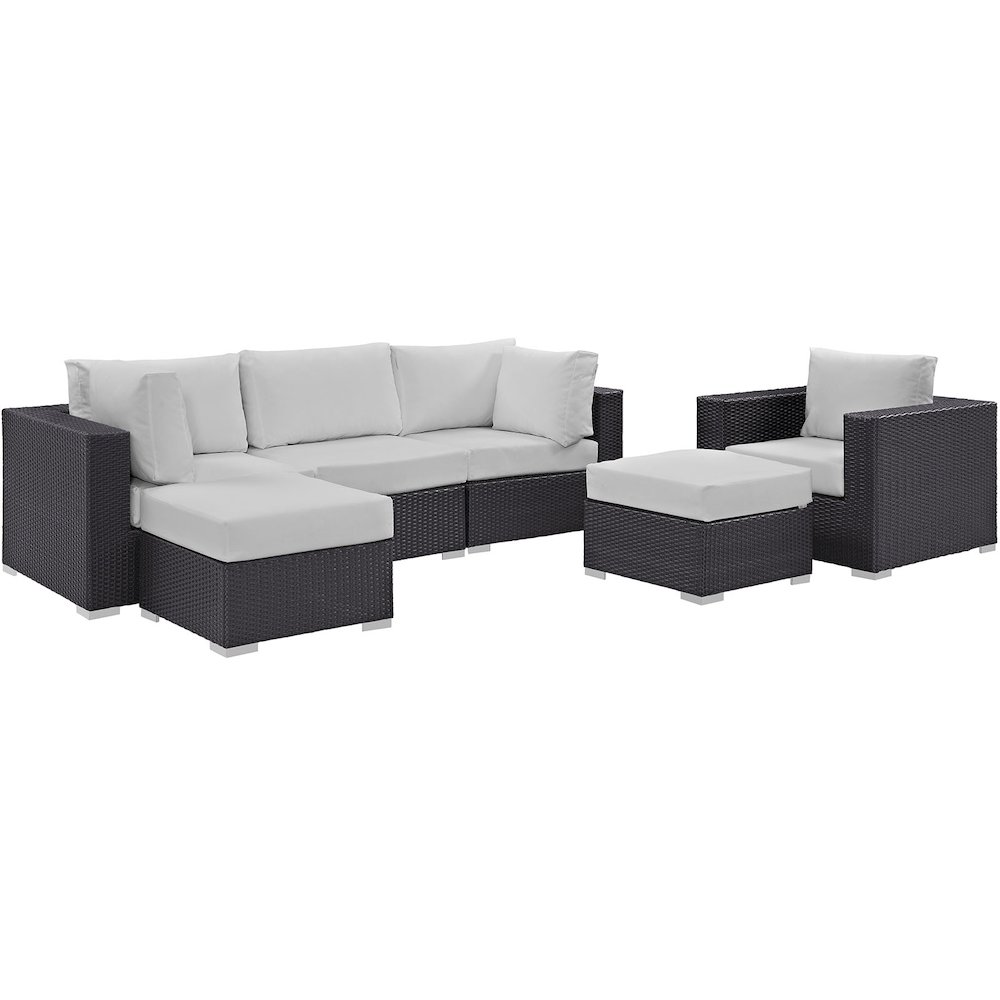 Convene 6 Piece Outdoor Patio Sectional Set. Picture 1