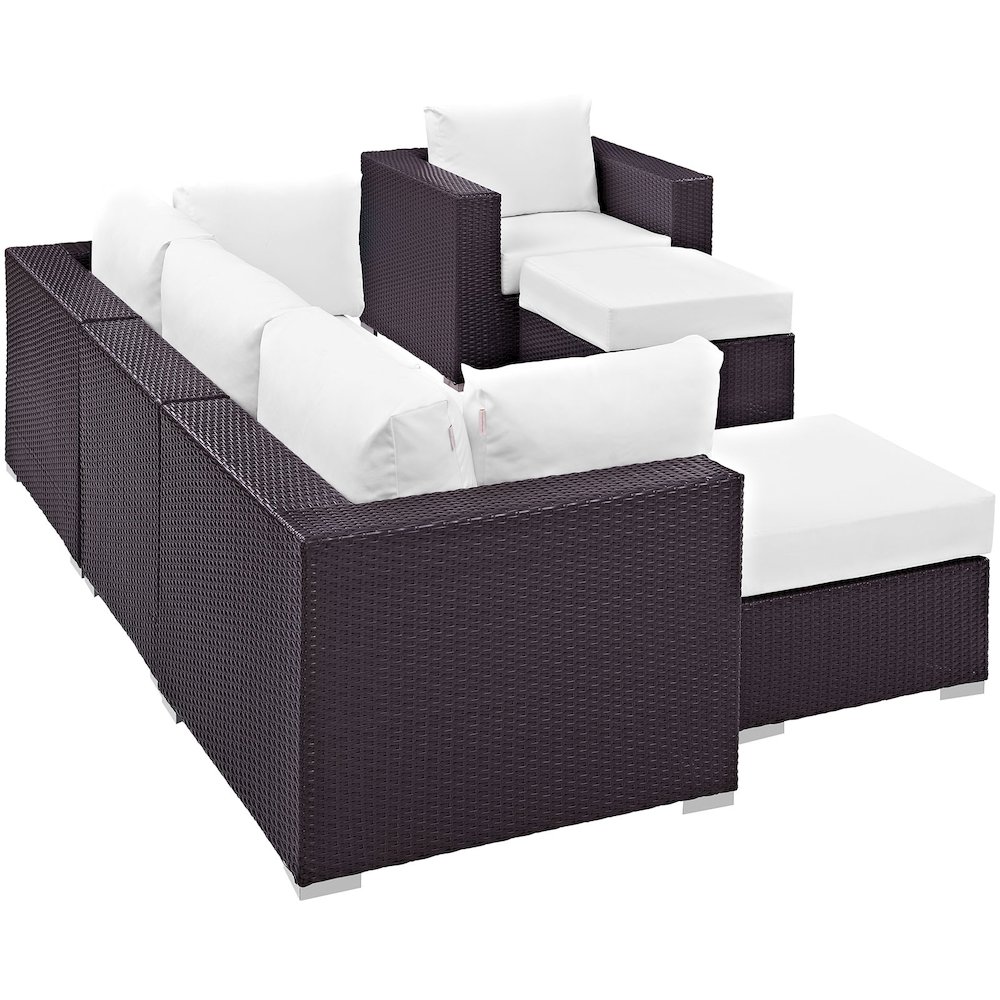 Convene 6 Piece Outdoor Patio Sectional Set. Picture 2