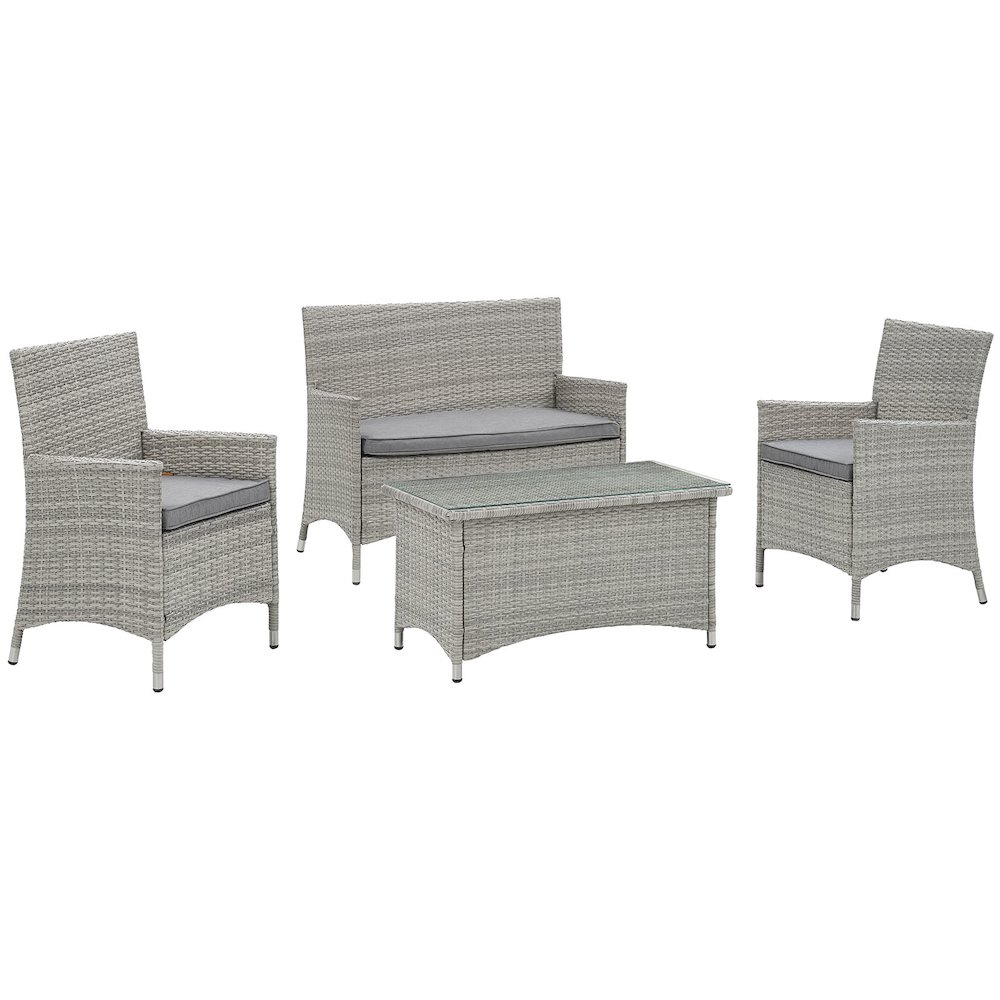 Bridge 4 Piece Outdoor Patio Patio Conversation Set. Picture 1