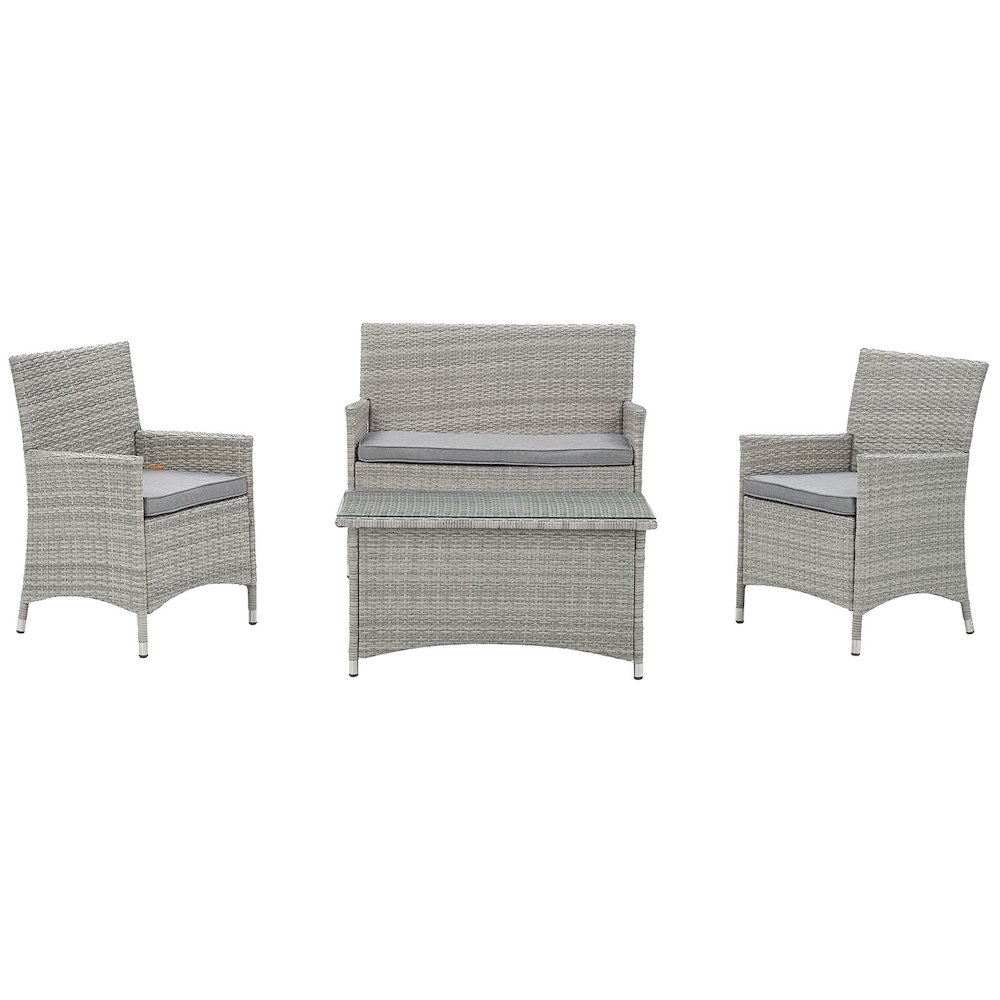 Bridge 4 Piece Outdoor Patio Patio Conversation Set. Picture 2