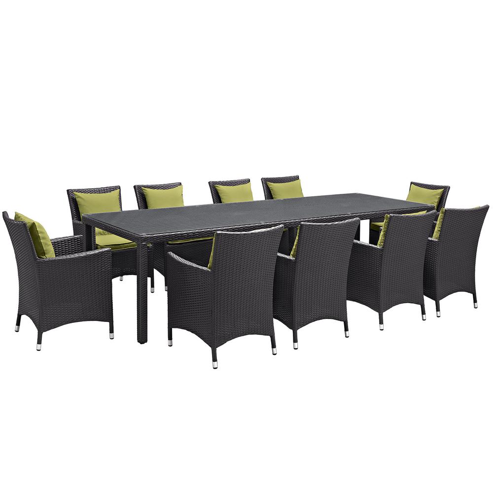 Convene 11 Piece Outdoor Patio Dining Set. Picture 1