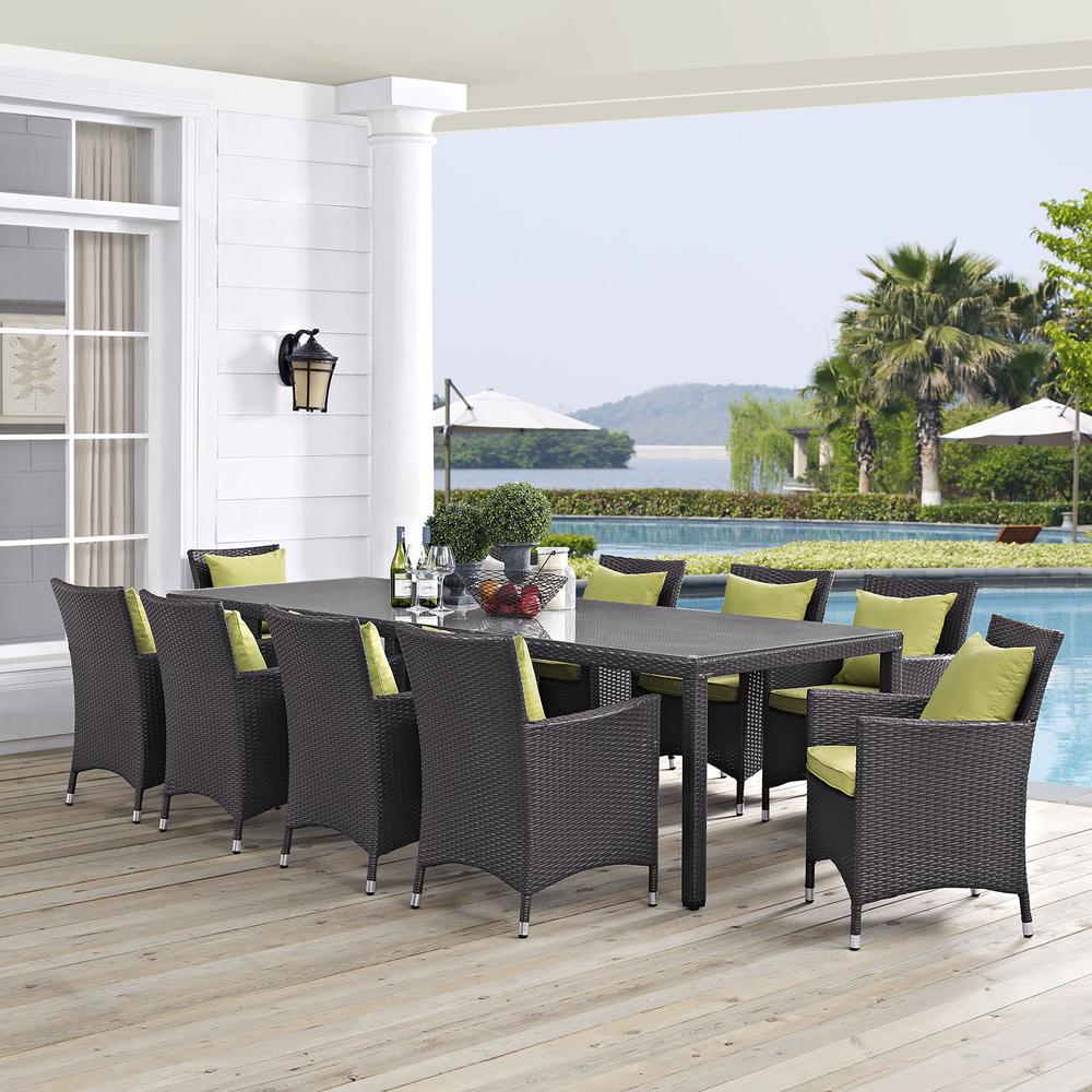 Convene 11 Piece Outdoor Patio Dining Set. Picture 8