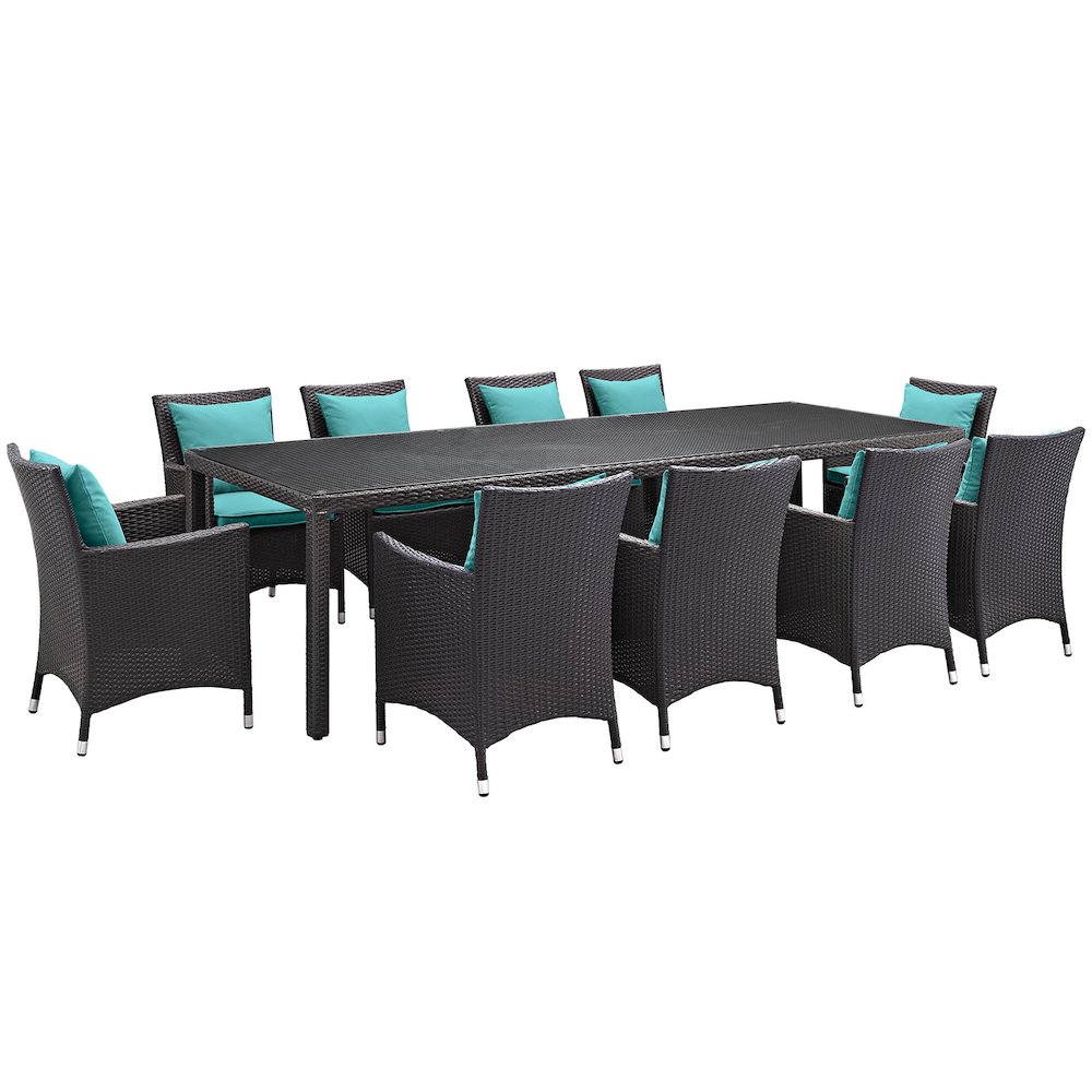 Convene 11 Piece Outdoor Patio Dining Set. Picture 1