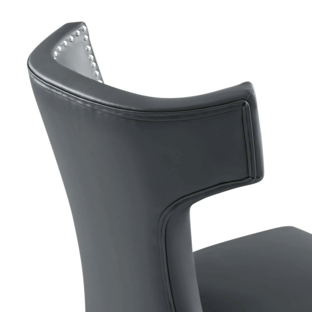 Curve Vegan Leather Dining Chair. Picture 5