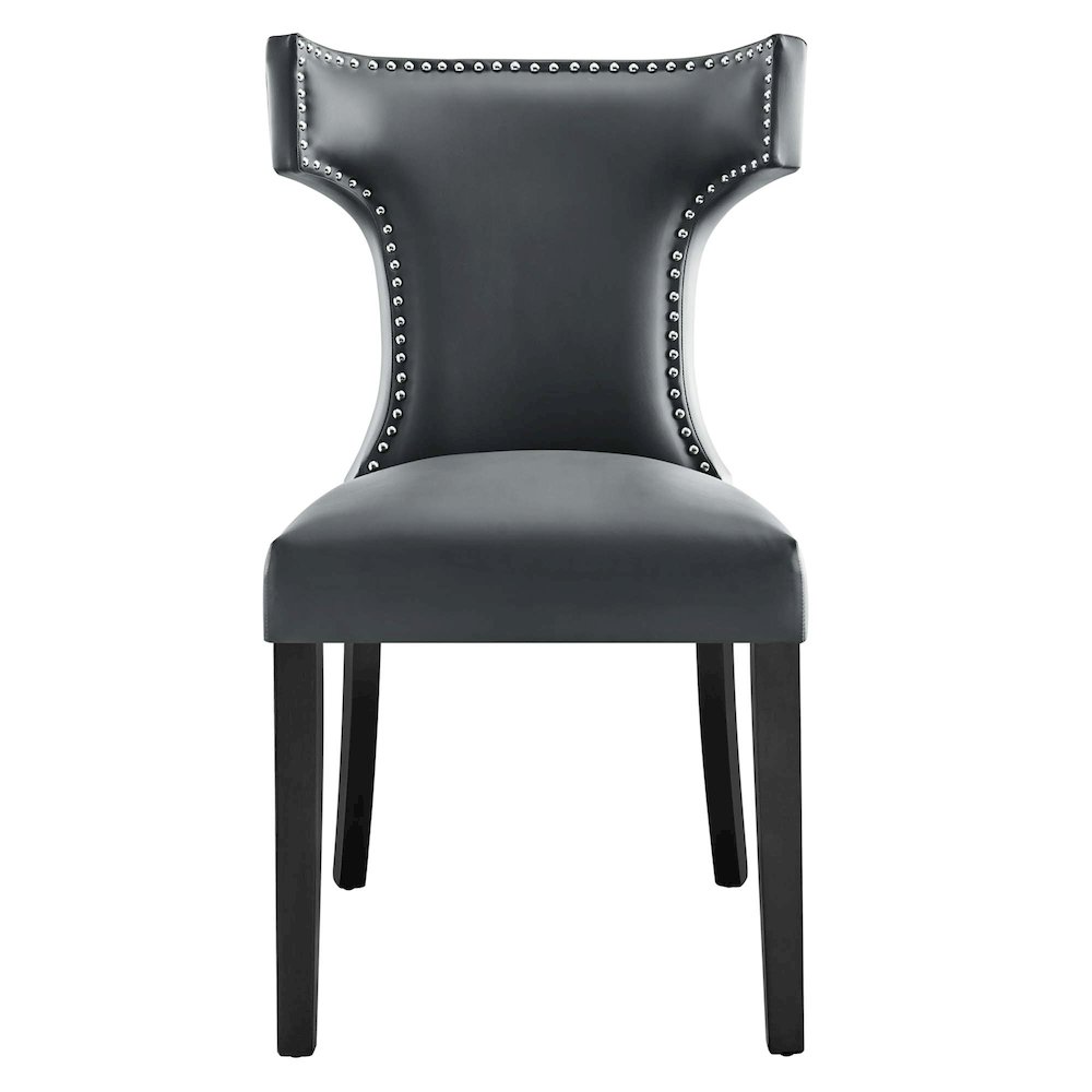 Curve Vegan Leather Dining Chair. Picture 6