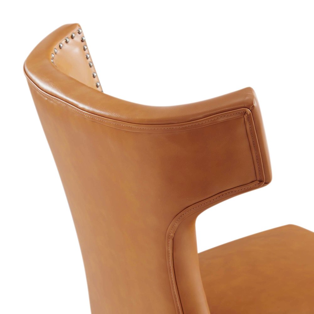 Curve Vegan Leather Dining Chair. Picture 5