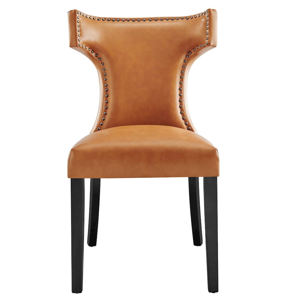 Curve Vegan Leather Dining Chair. Picture 6