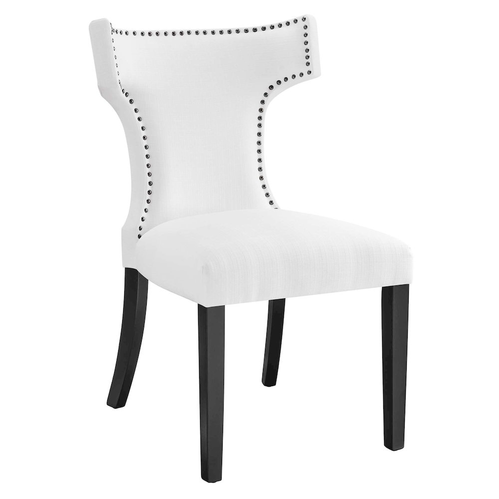 Curve Fabric Dining Chair. Picture 1