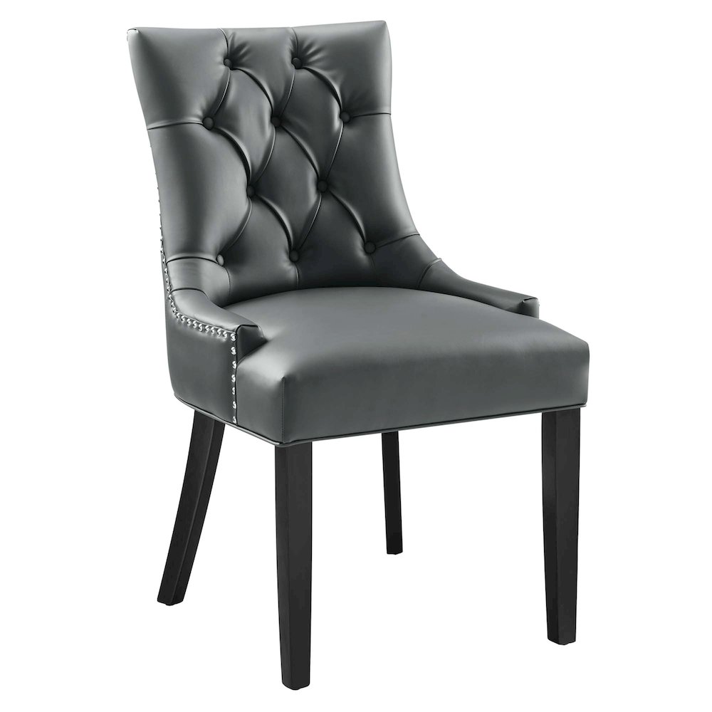 Regent Tufted Vegan Leather Dining Chair. Picture 1