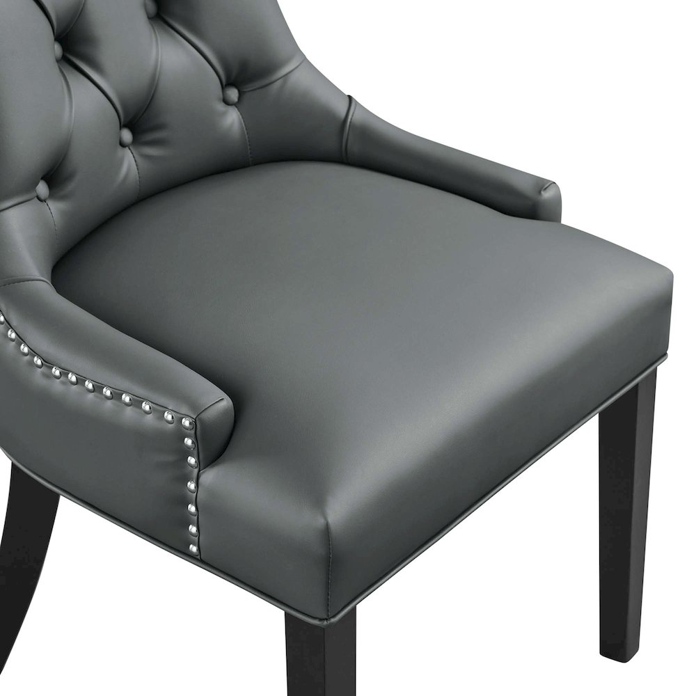 Regent Tufted Vegan Leather Dining Chair. Picture 3