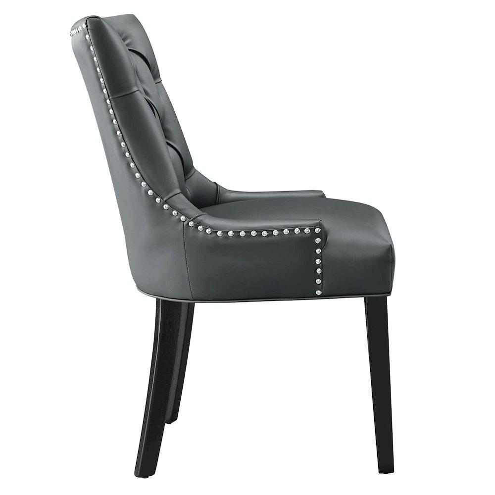 Regent Tufted Vegan Leather Dining Chair. Picture 4
