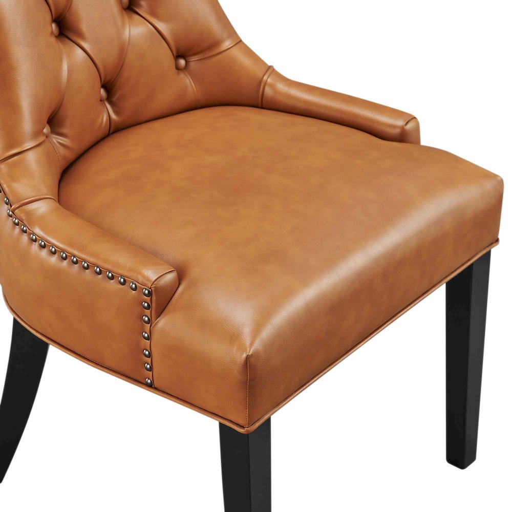Regent Tufted Vegan Leather Dining Chair. Picture 6