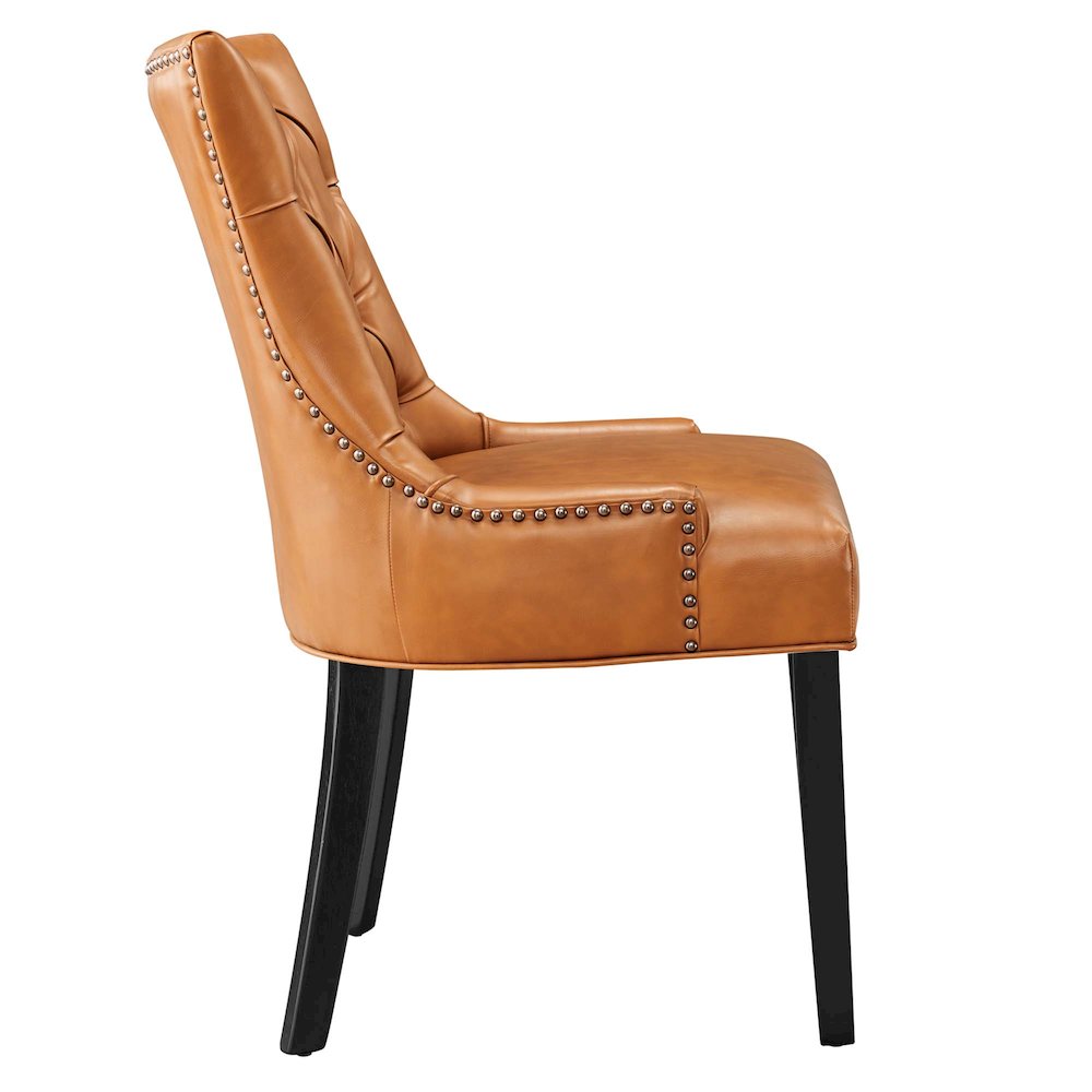 Regent Tufted Vegan Leather Dining Chair. Picture 3