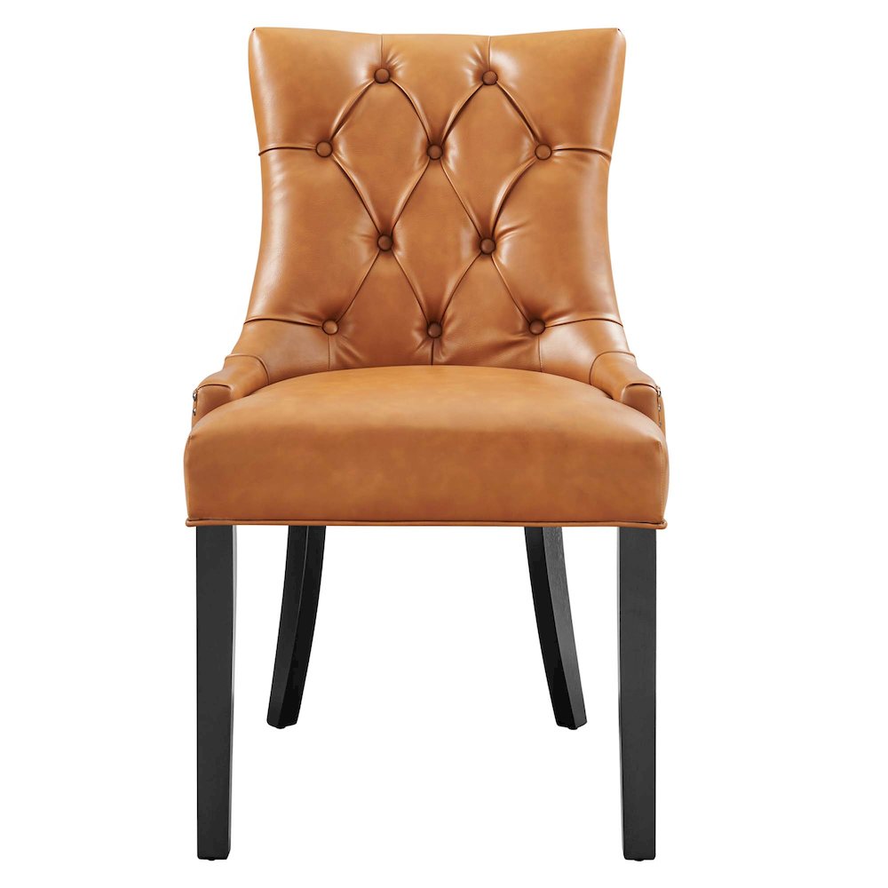 Regent Tufted Vegan Leather Dining Chair. Picture 5