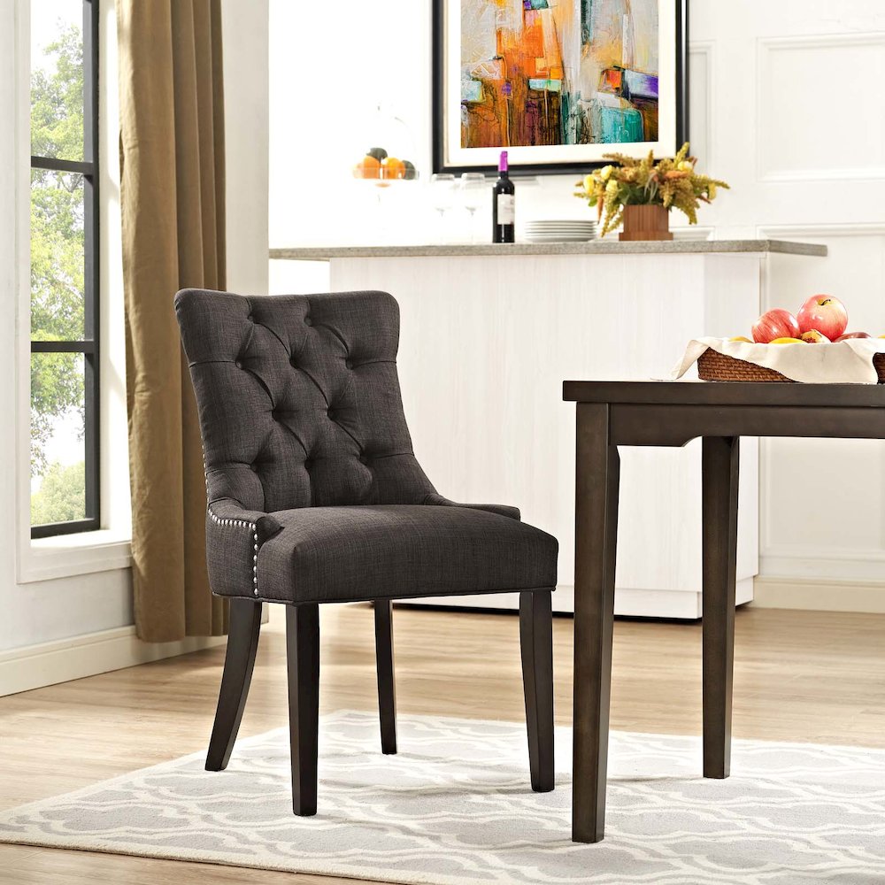 Regent Tufted Fabric Dining Chair. Picture 4