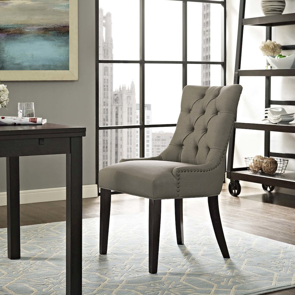 Regent Tufted Fabric Dining Chair. Picture 4