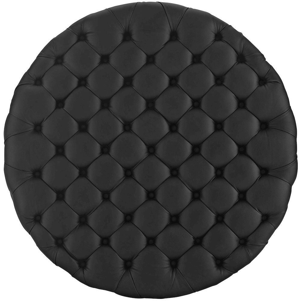 Amour Upholstered Vinyl Ottoman. Picture 3