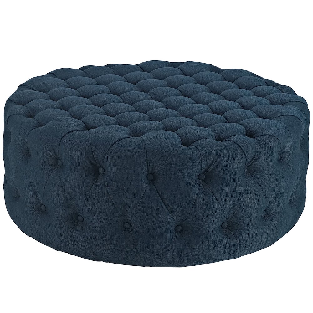 Amour Upholstered Fabric Ottoman. Picture 1