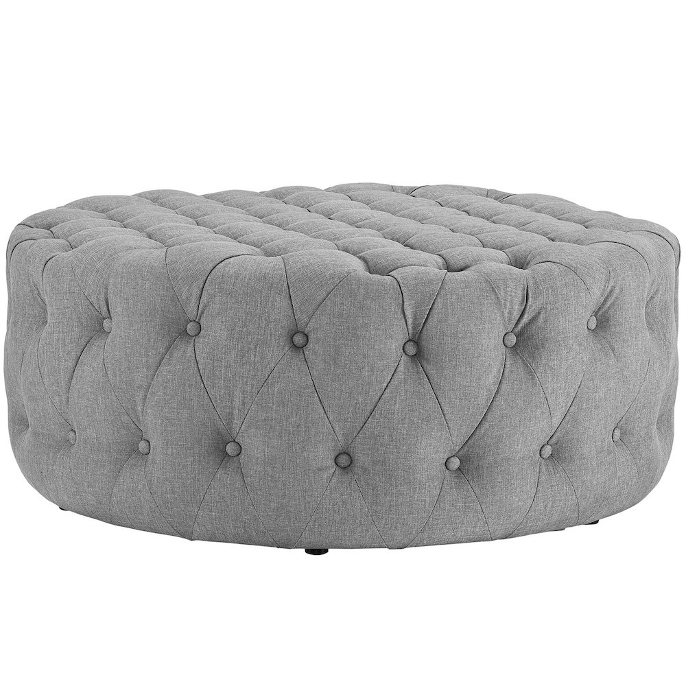 Amour Upholstered Fabric Ottoman. Picture 2