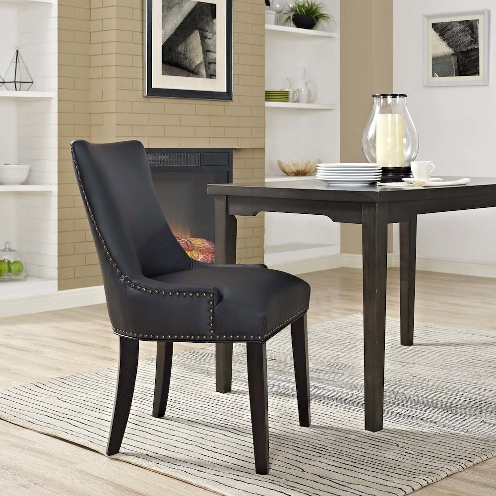 Marquis Vegan Leather Dining Chair. Picture 4