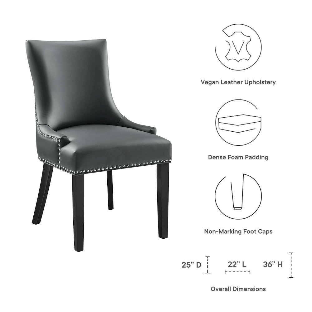 Marquis Vegan Leather Dining Chair. Picture 2