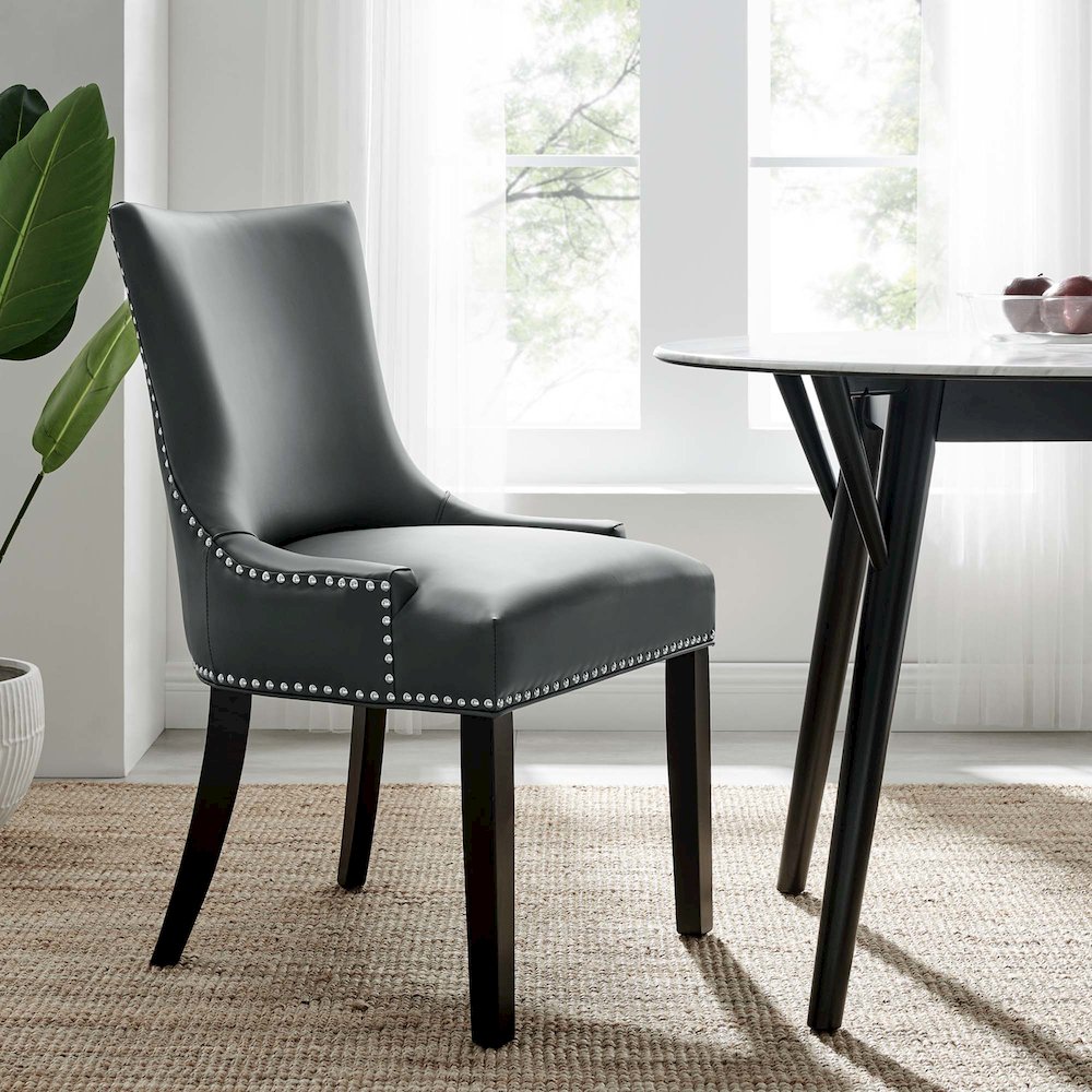 Marquis Vegan Leather Dining Chair. Picture 7
