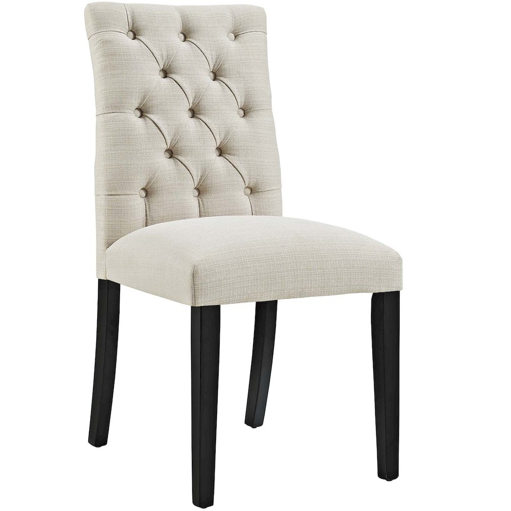Duchess Button Tufted Fabric Dining Chair. Picture 1