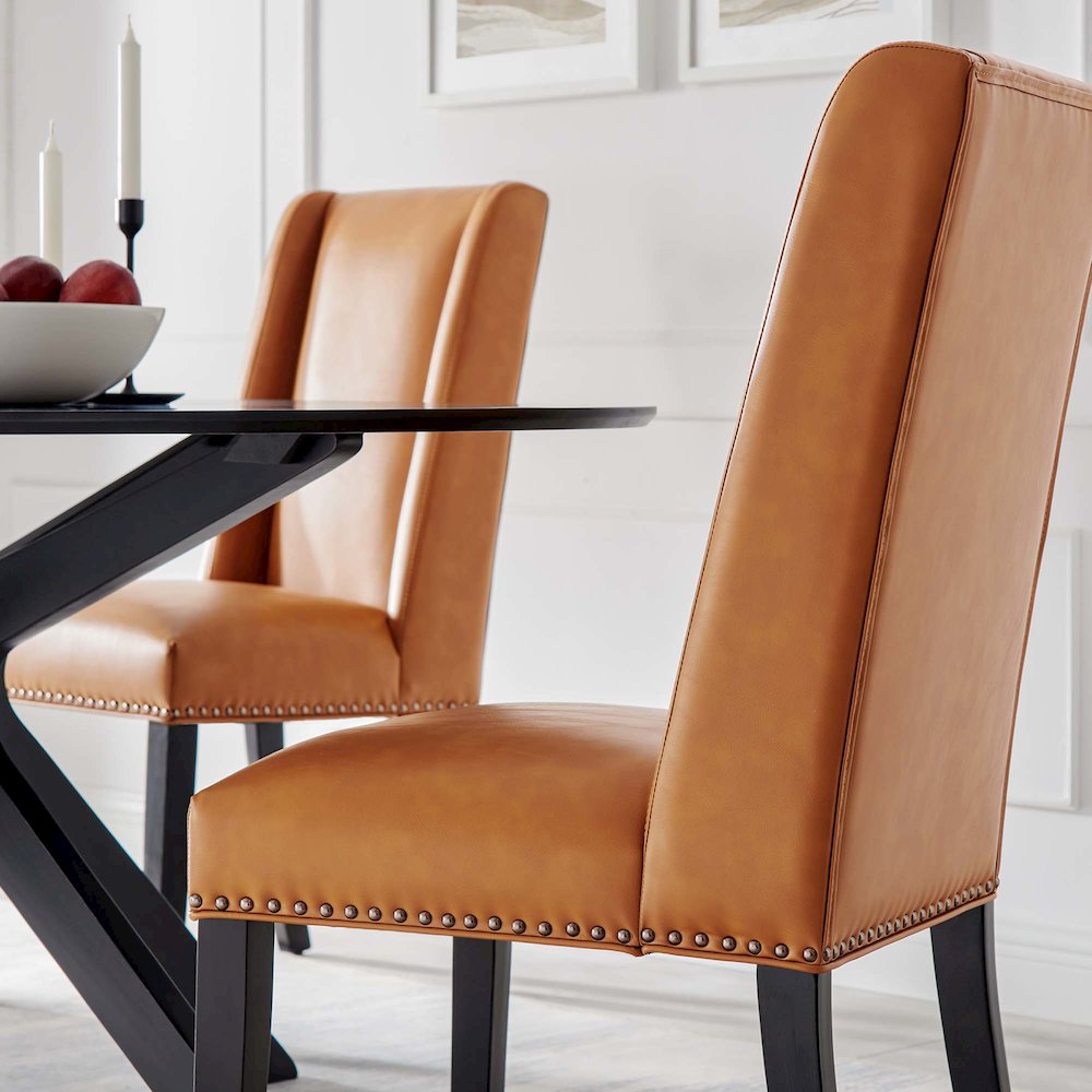 Baron Vegan Leather Dining Chair. Picture 8