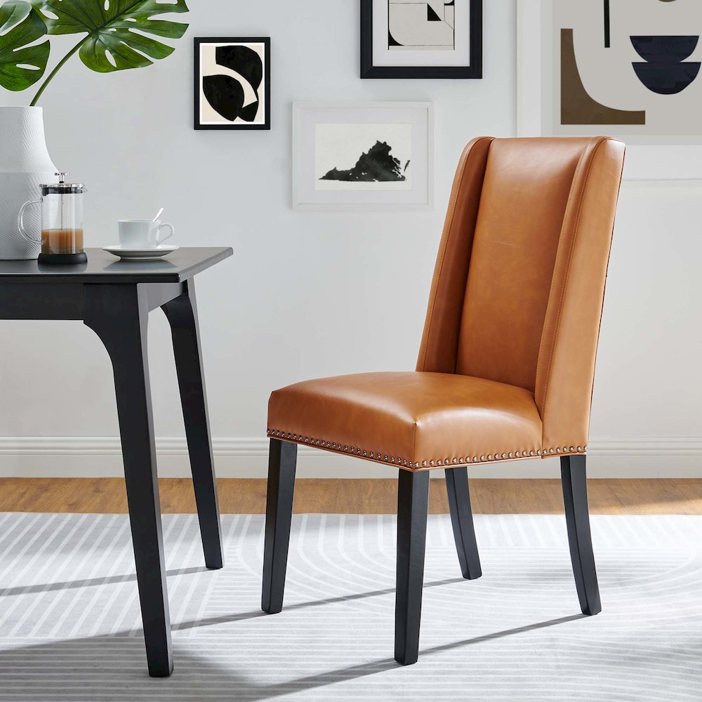 Baron Vegan Leather Dining Chair. Picture 7