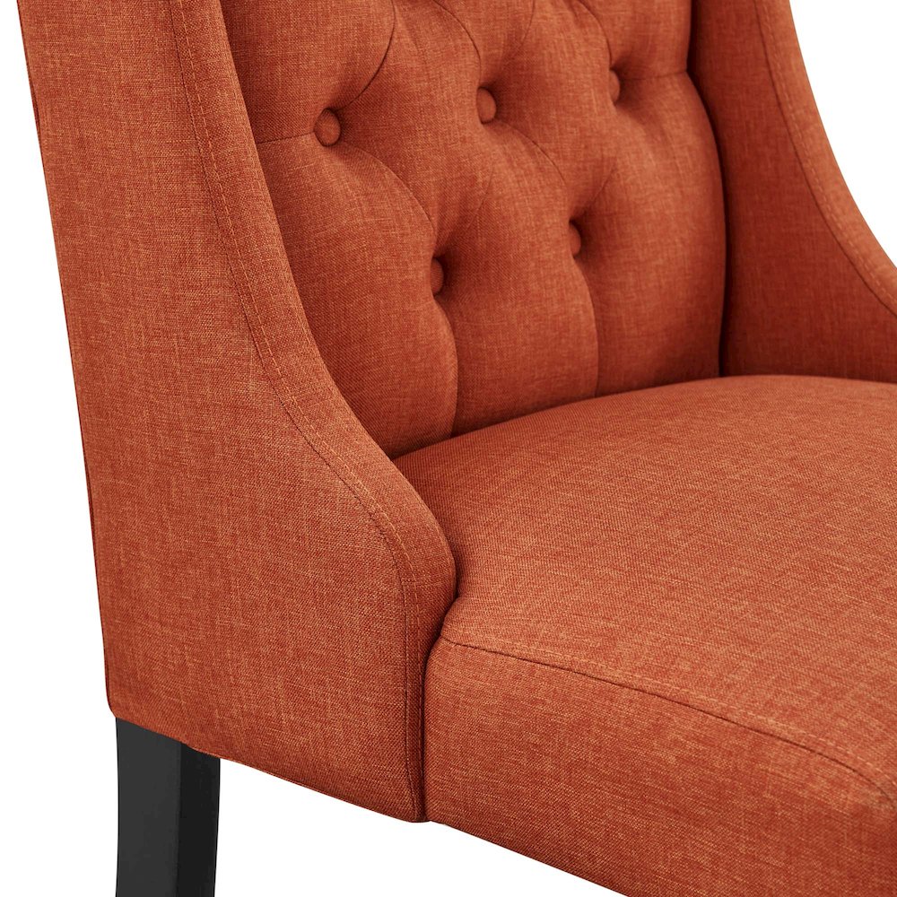 Baronet Button Tufted Fabric Dining Chair. Picture 6