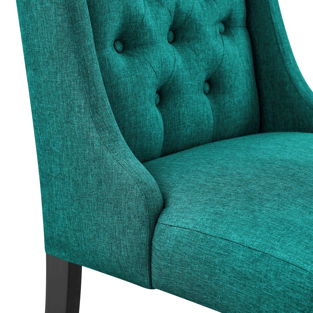 Baronet Button Tufted Fabric Dining Chair. Picture 6