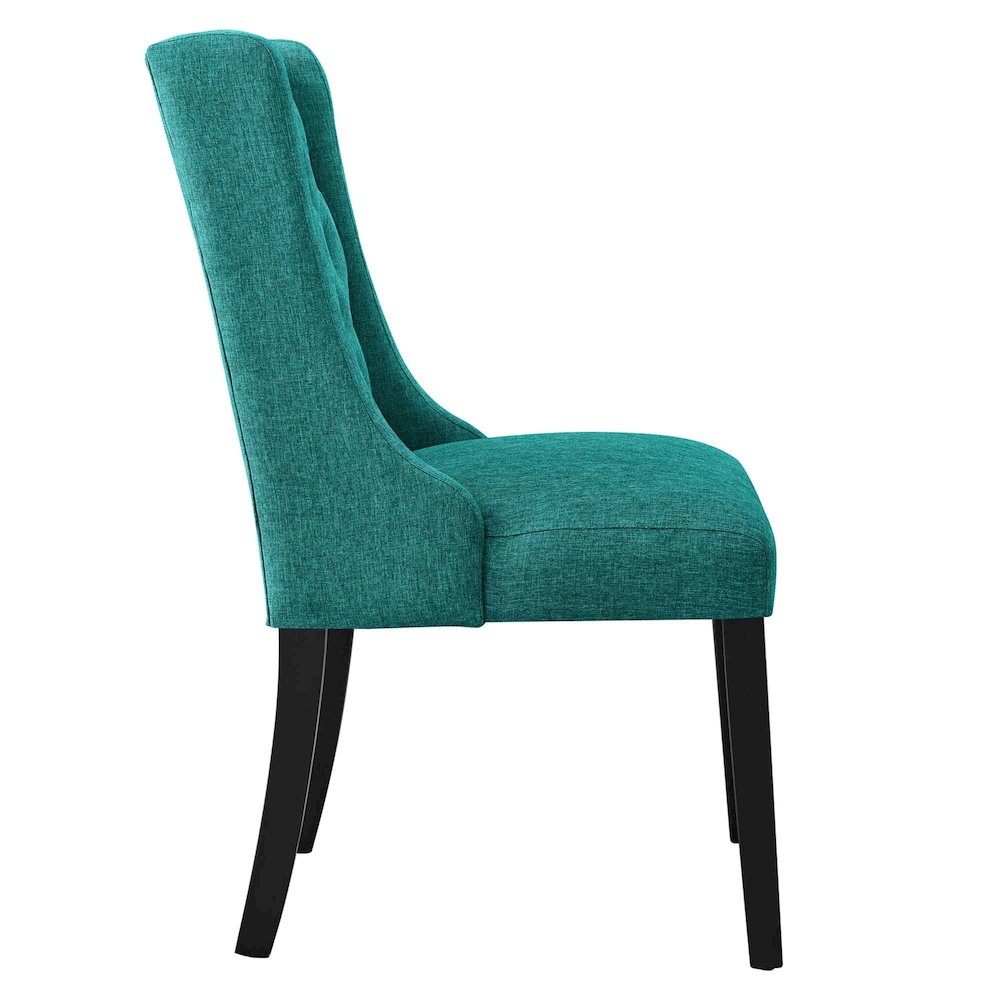 Baronet Button Tufted Fabric Dining Chair. Picture 3