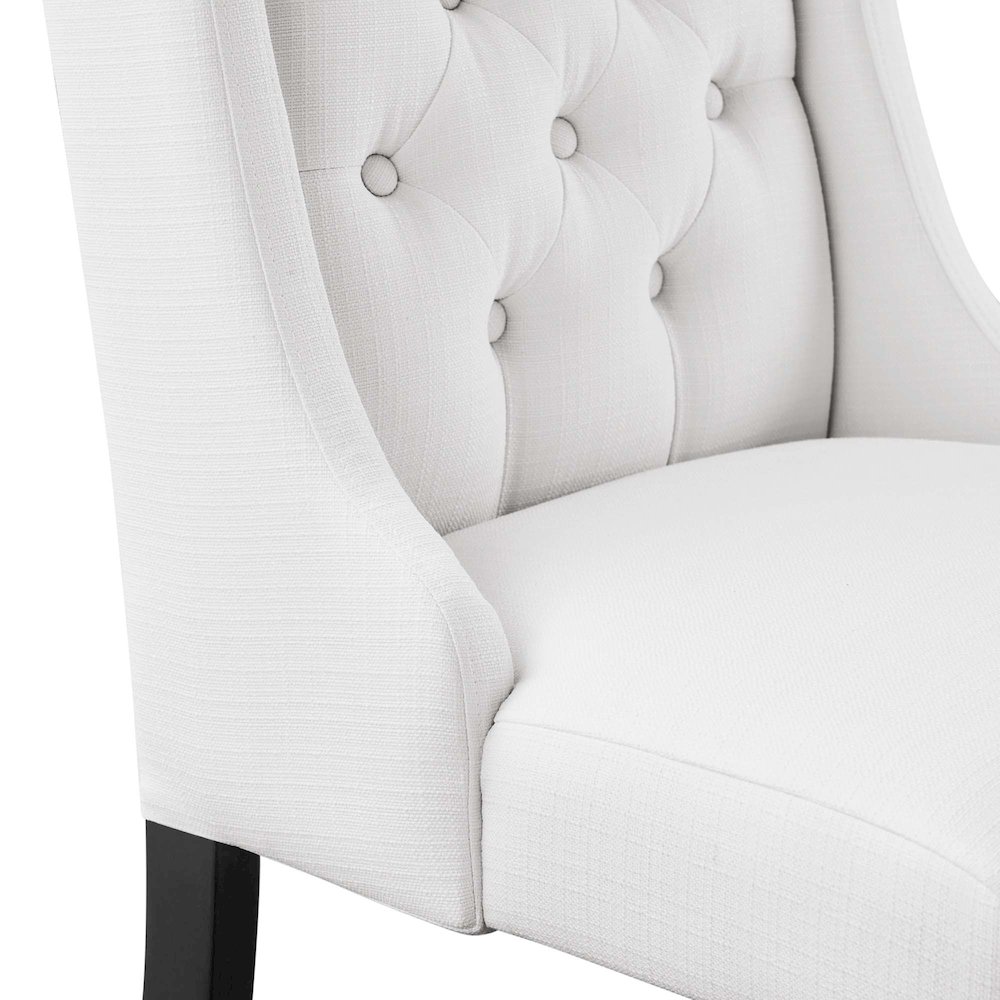Baronet Button Tufted Fabric Dining Chair. Picture 6