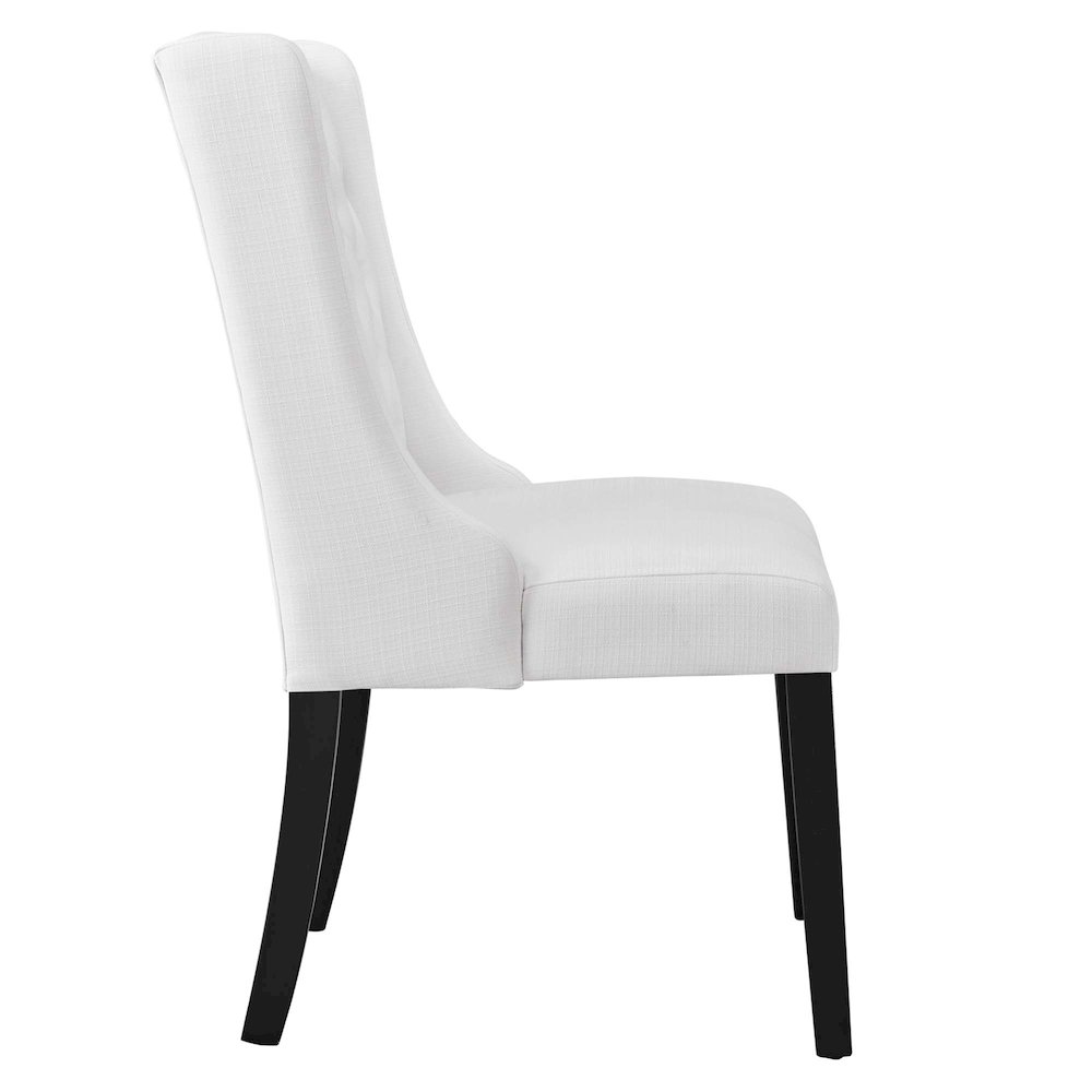 Baronet Button Tufted Fabric Dining Chair. Picture 3