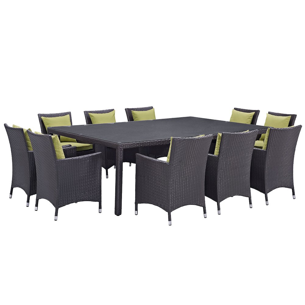Convene 11 Piece Outdoor Patio Dining Set. Picture 1