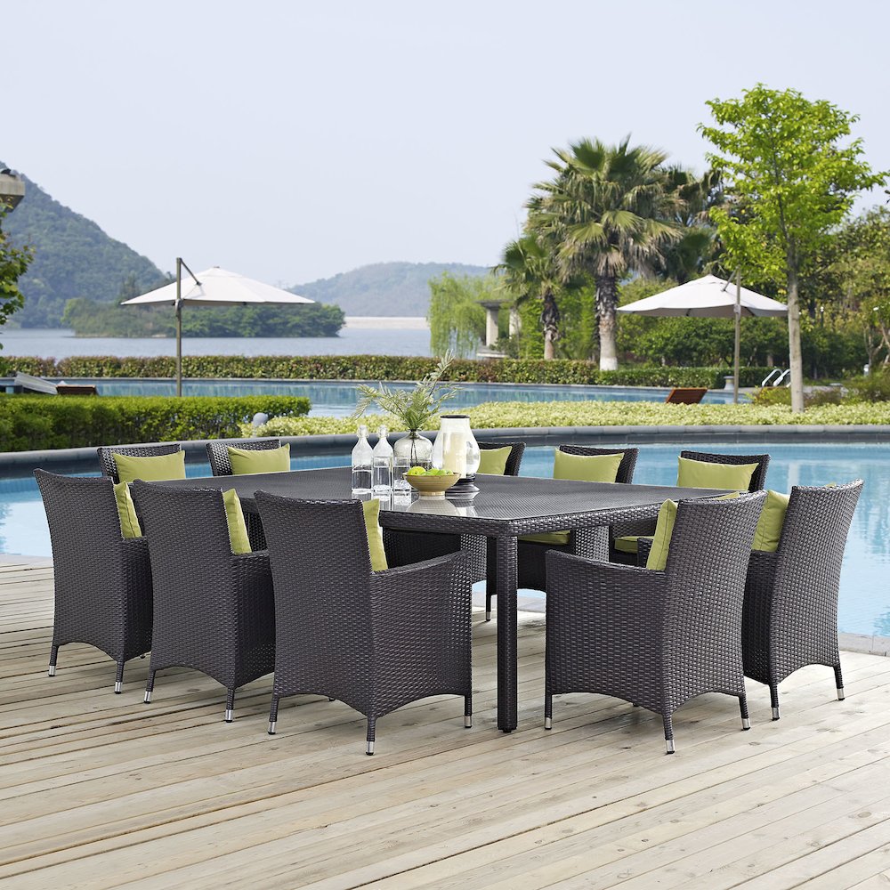 Convene 11 Piece Outdoor Patio Dining Set. Picture 7