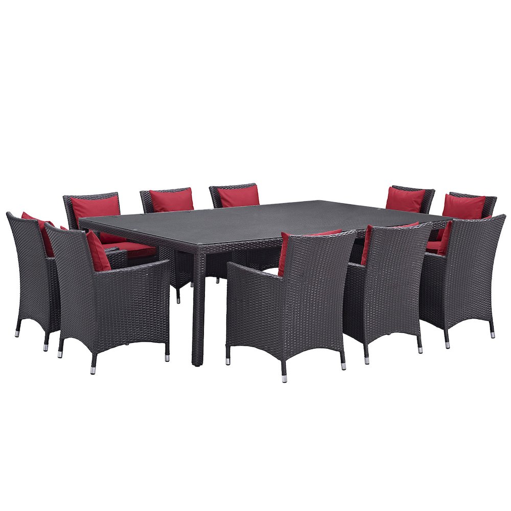 Convene 11 Piece Outdoor Patio Dining Set. Picture 1