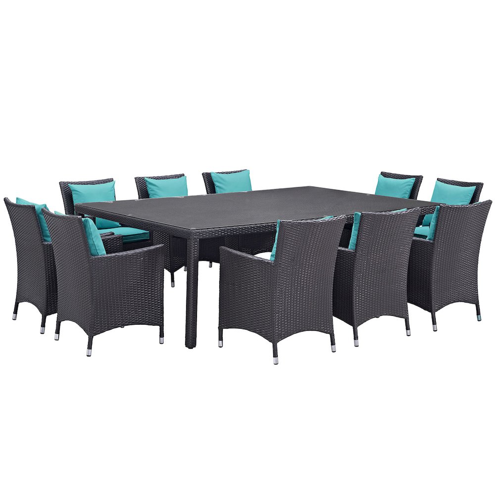 Convene 11 Piece Outdoor Patio Dining Set. Picture 1