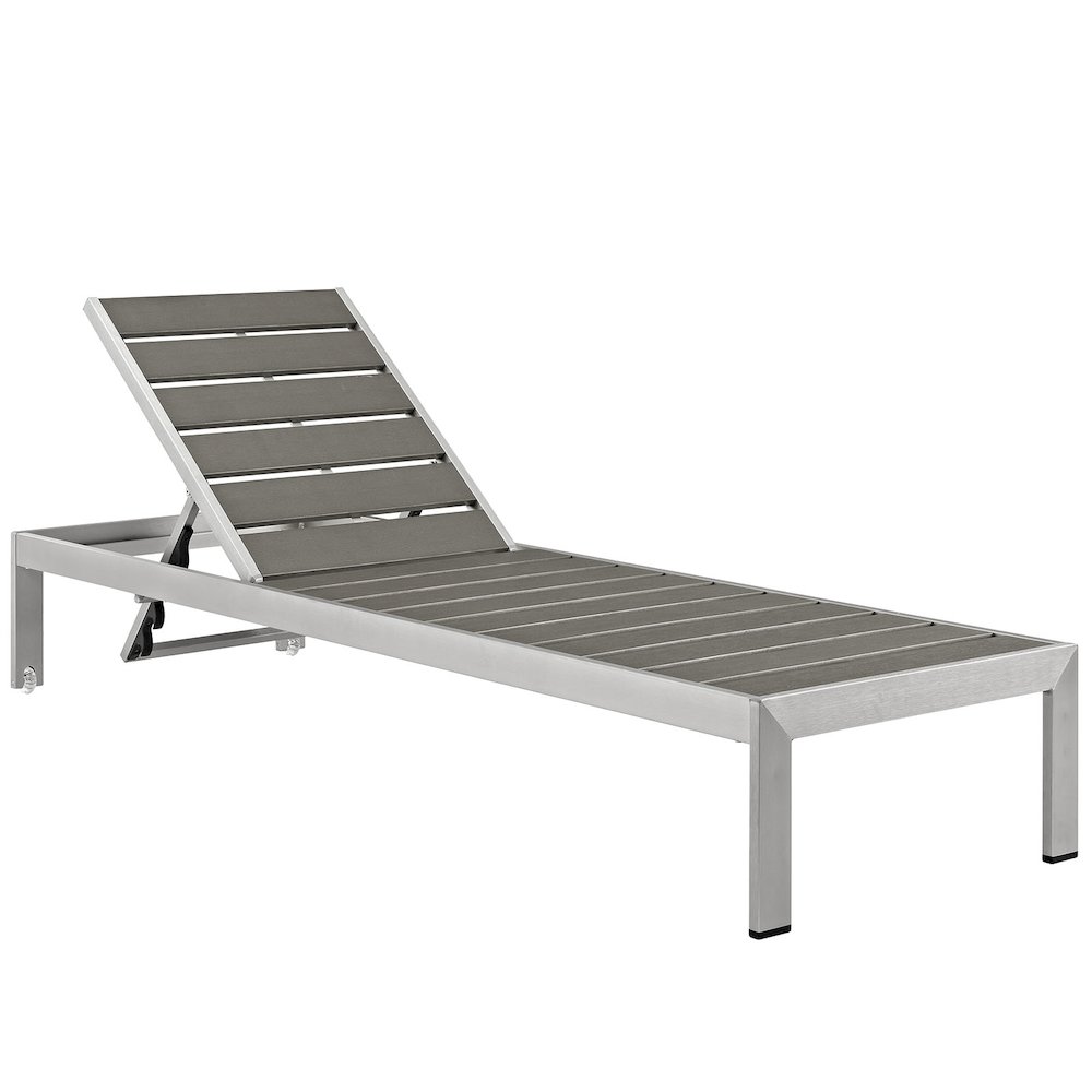 Shore Outdoor Patio Aluminum Chaise. Picture 1