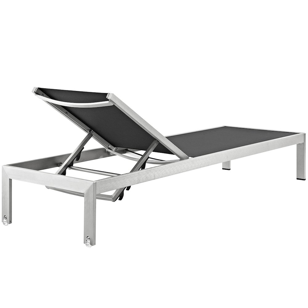 Shore Outdoor Patio Aluminum Mesh Chaise. Picture 3